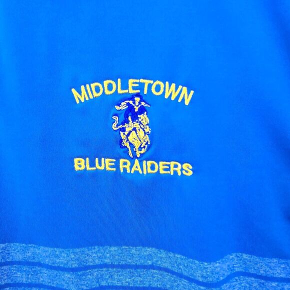 FootJoy Men's Blue Striped Casual Golf Performance Polo Shirt Size XL LOGO - Picture 5 of 13